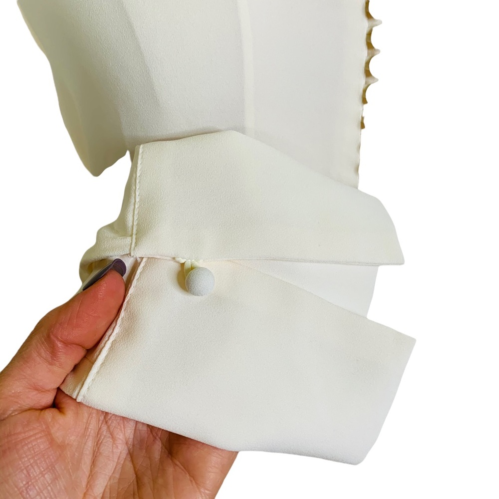 Style Keepers Ivory Button Front Collared Blouse … - image 6